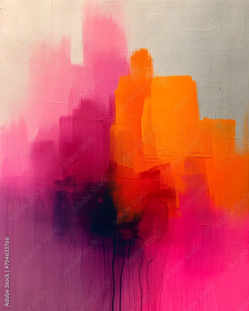 Envision a contemporary abstract painting