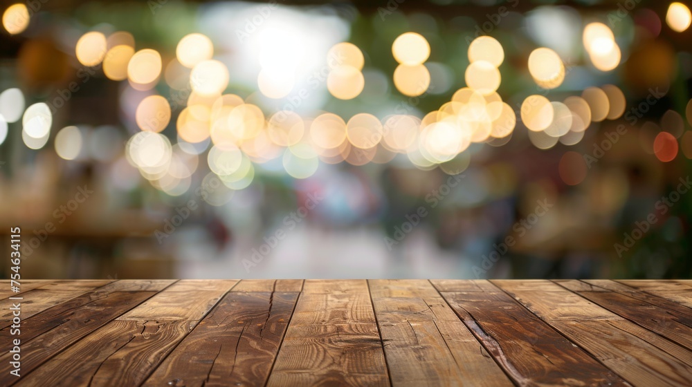 Wooden table top with copy space. Market background Wooden table top with copy space. Market background