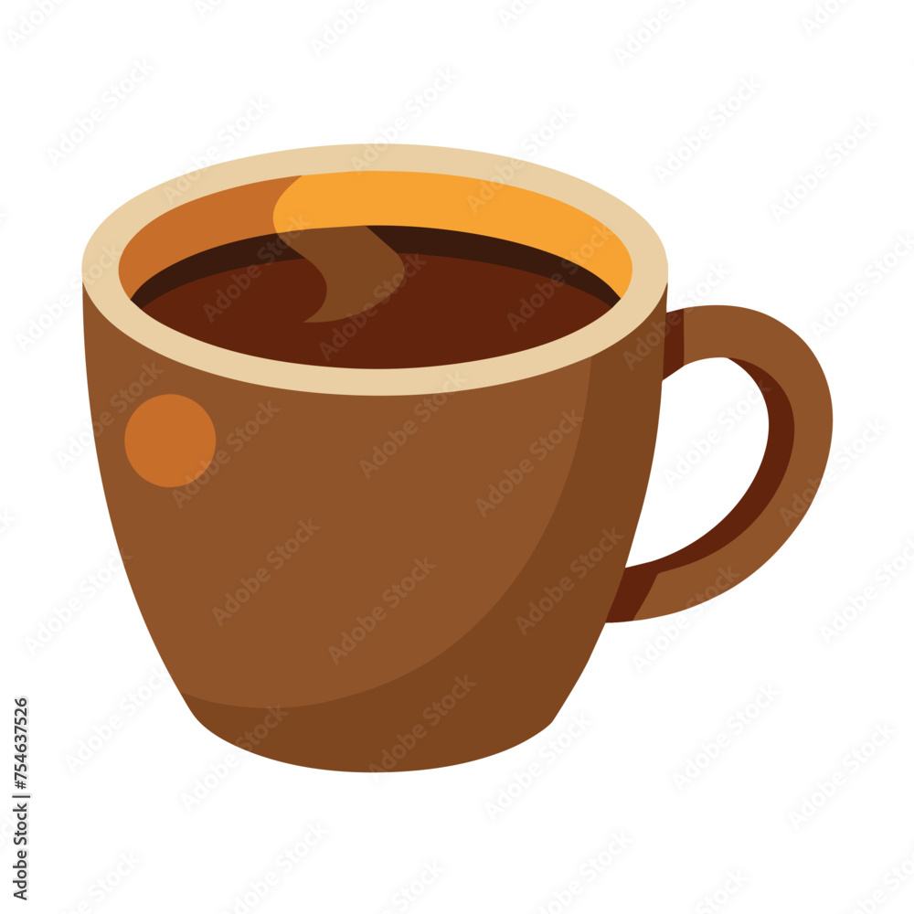 Vector a cup of coffee with flat illustration style Vector a cup of coffee with flat illustration style