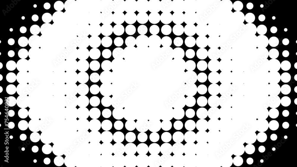 Halftone dots for luma track matte mask transition