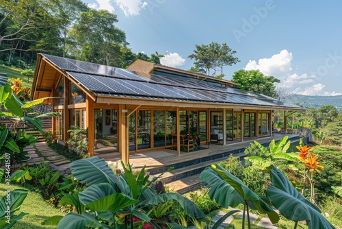 An energy-efficient home stands as a beacon of sustainability 