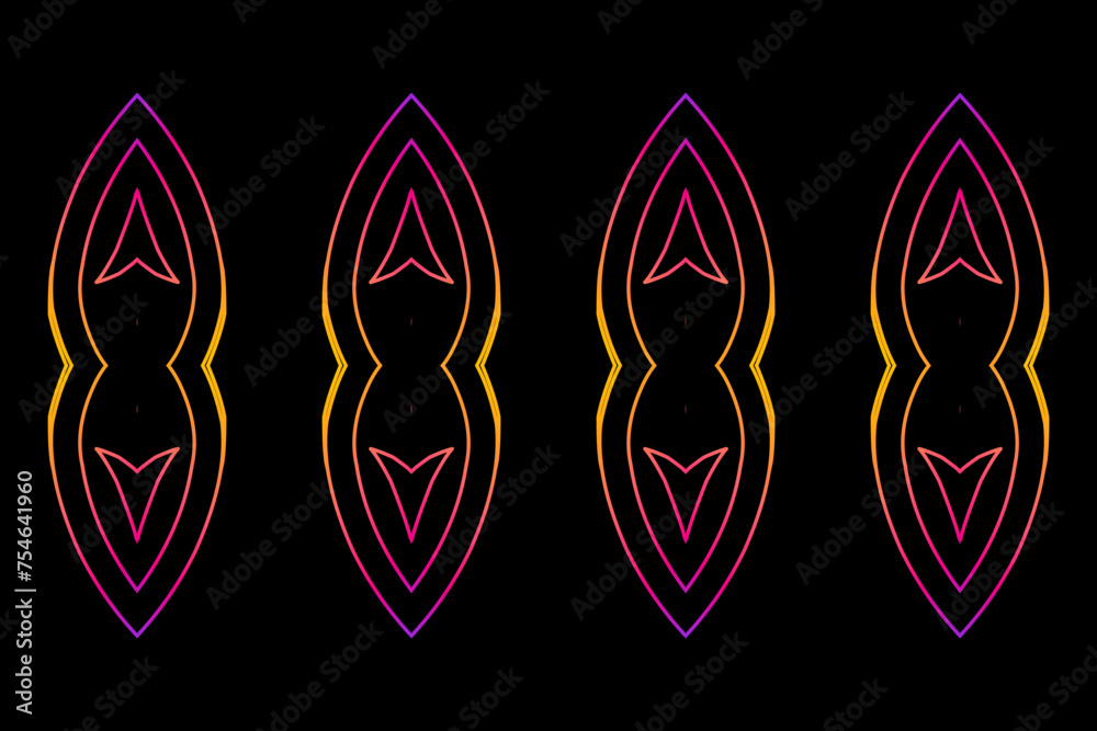 Seamless colourful batik ethnic dayak borneo line art pattern for aesthetic background or garment textile Seamless colourful batik ethnic dayak borneo line art pattern for aesthetic background or garment textile