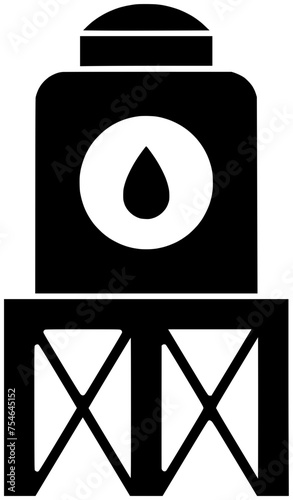 ranch illustration container silhouette farming logo boiler icon bucket outline ground farm water tank field industry agriculture countryside rural shape water tank for vector graphic background