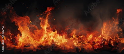 A close-up view of a fiery blaze with lots of flames rising and dancing, showcasing the raw power and heat of the fire.