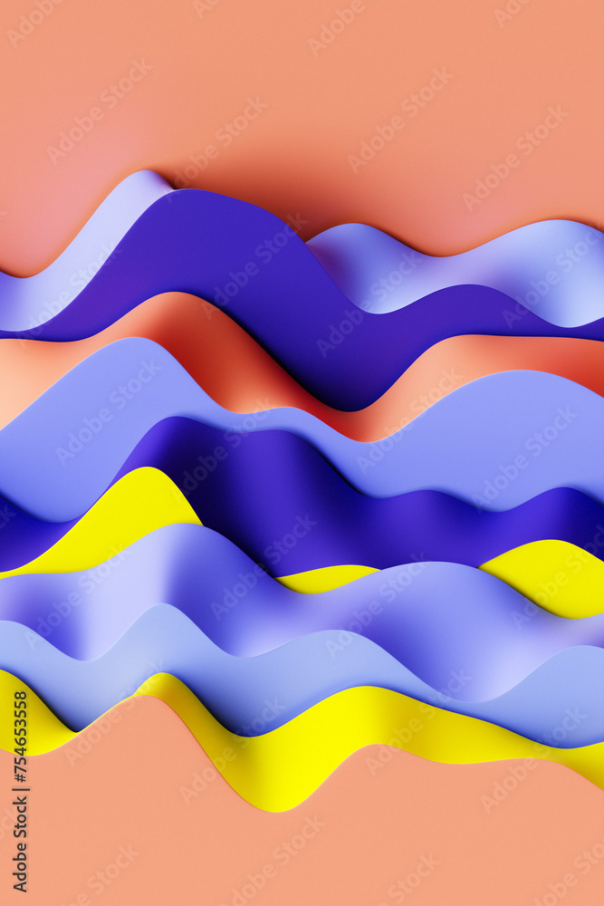 3d illustration of a colorful abstract gradient background with lines. PRint from the waves. Modern graphic texture. Geometric pattern. 3d illustration of a colorful abstract gradient background with lines. PRint from the waves. Modern graphic texture. Geometric pattern.