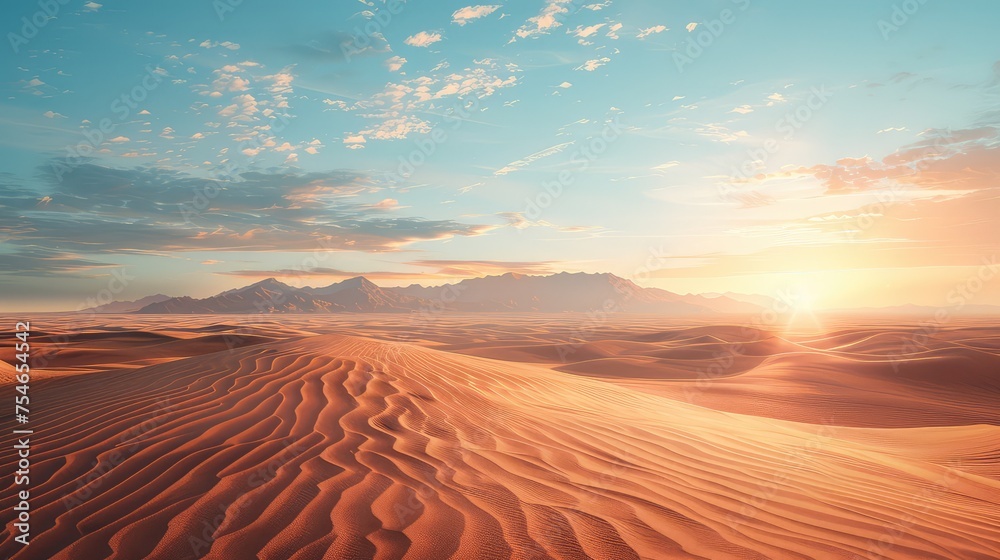 Surreal and captivating images showcasing the beauty of desert landscapes, including vast sand dunes, rugged canyons, and dramatic desertscapes bathed in golden sunlight