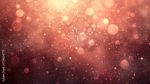 Warm bokeh light effect on a soft red background, creating an abstract atmosphere