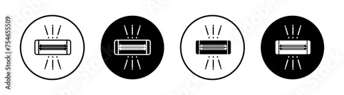 UV disinfection lamp flat line icon set. UV disinfection lamp Thin line illustration vector