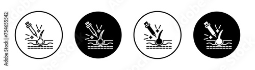 Platelet rich plasma flat line icon set. Platelet rich plasma Thin line illustration vector