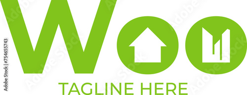 woo house property logo design vector