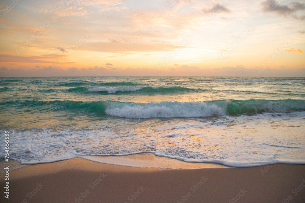 Fototapeta premium Idyllic scene of Miami beach