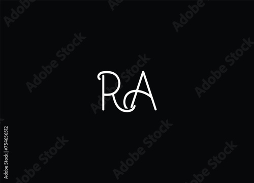RA letter logo deign and monogram logo
