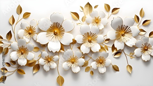  flores composición. marco hecho de blanco flores en beige antecedentes. plano poner, parte superior vista, Copiar espacio Foto Pro
 photo