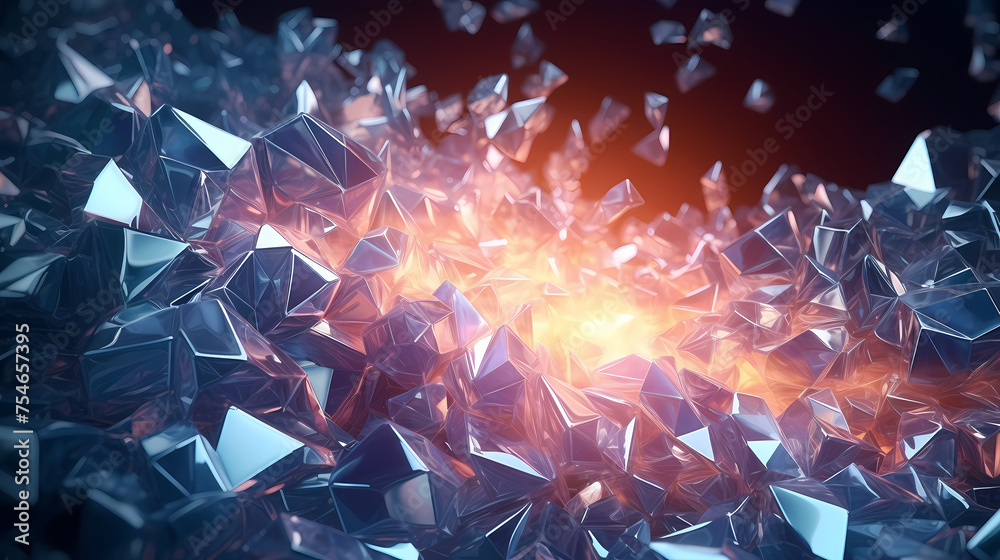 Abstract 3D crystal background Abstract 3D crystal background