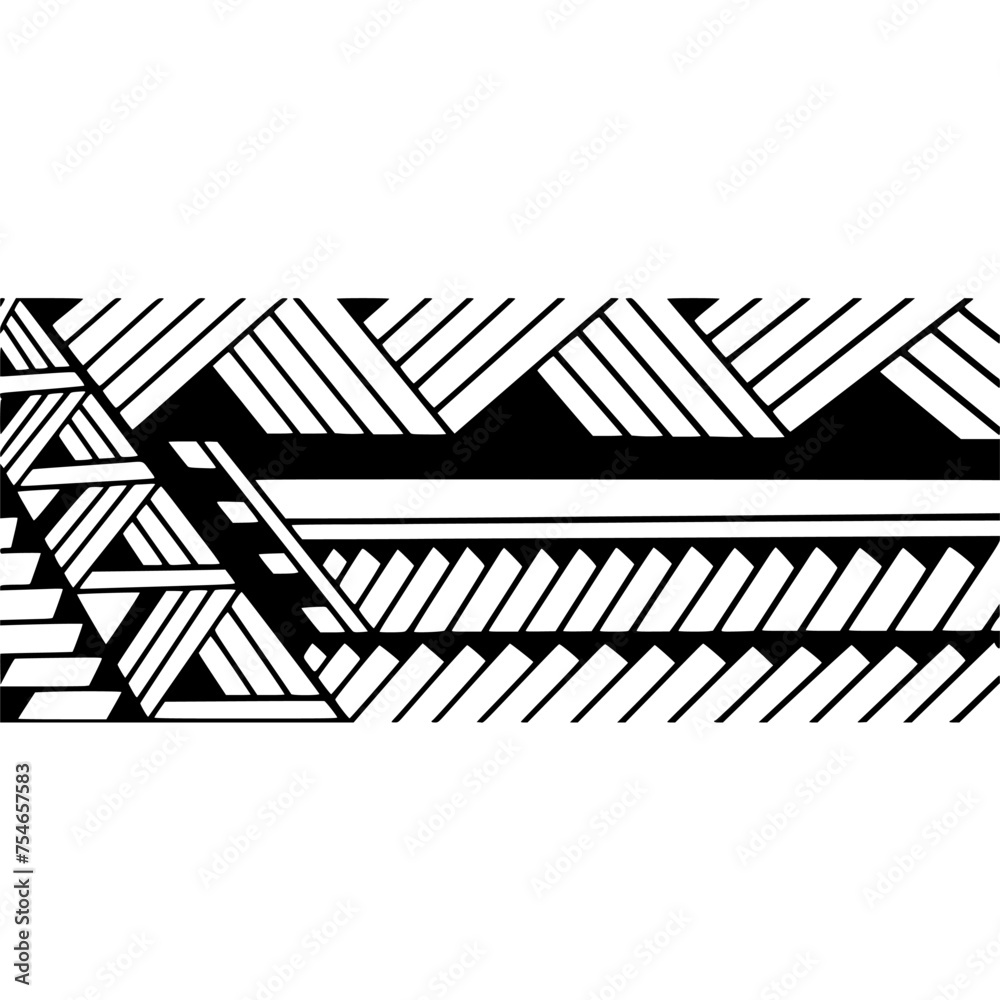 Wrap around arm polynesian tattoo design. Pattern aboriginal samoan. Vector illustration eps10. Wrap around arm polynesian tattoo design. Pattern aboriginal samoan. Vector illustration eps10.