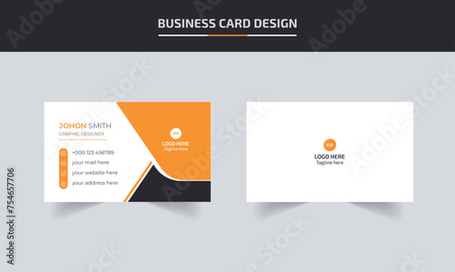 Double-sided creative business card template,Modern Creative And Clean Business Card Design Template, Visiting Card.