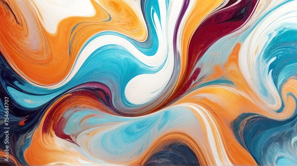 Colorful marbling texture art patterns 3d rendering illustration 