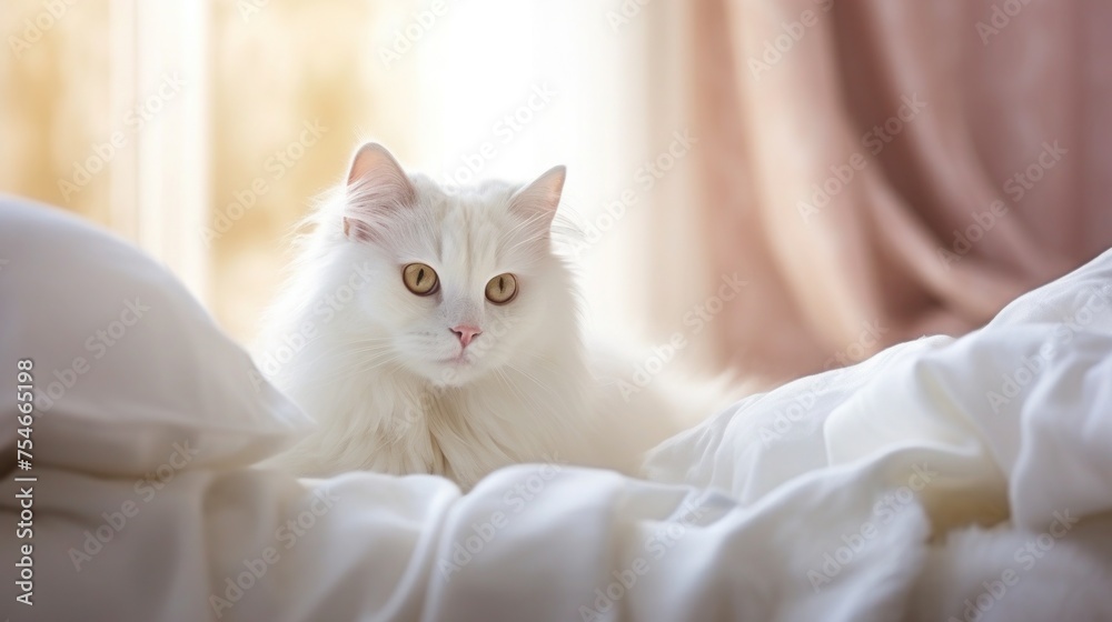 Portrait white cat,white cat is a cute cat and a funny, good-humored .They look cute and are good pets, easy to raise as pets. It is a playful, affectionate pet and is a favorite of the caregivers. Portrait white cat,white cat is a cute cat and a funny, good-humored .They look cute and are good pets, easy to raise as pets. It is a playful, affectionate pet and is a favorite of the caregivers.