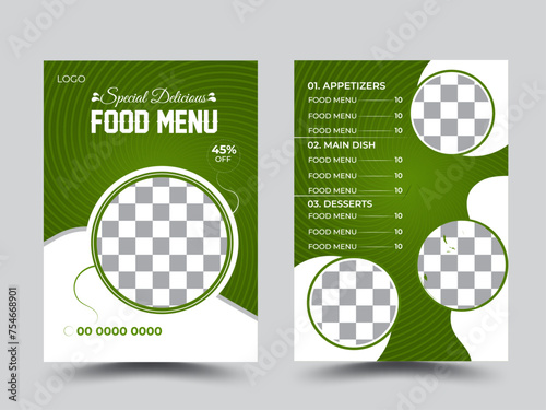 
Modern Restaurant special food menu template design. Hand drawn food, cafe menus and kitchen poster. Chalk board menu, cafe flyer design or dessert, bar drinks and salads brochure hipster vector temp