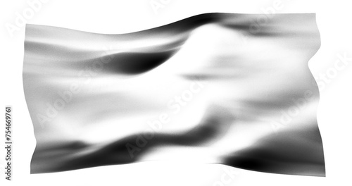White flag isolated realistic waving background transparent. Cotton fabric texture © MFKRT
