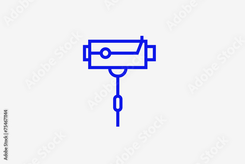 zenith telescope illustration in line style design. Vector illustration.