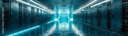 Illustrated underwater data center