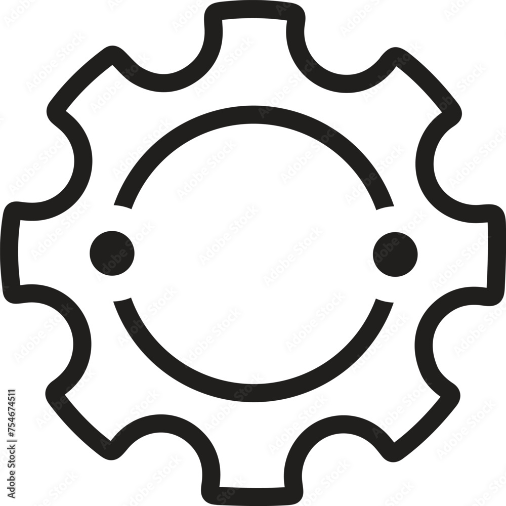Gear/settings icon on white background
