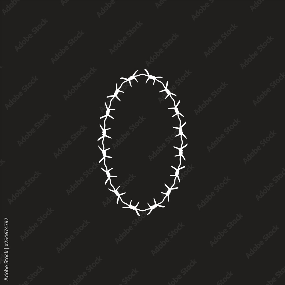 Barbed Wire vector For Print, Barbed Wire Clipart, Barbed Wire vector Illustration