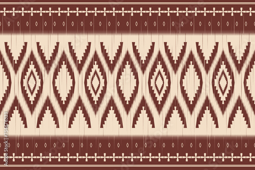 Ethnic fabric.beautiful pattern. folk embroidery,bohemian style,aztec geometric art ornament print.ethnic abstract Inkatha art.Seamless fabric.design for fabric, carpet, wallpaper, clothing	