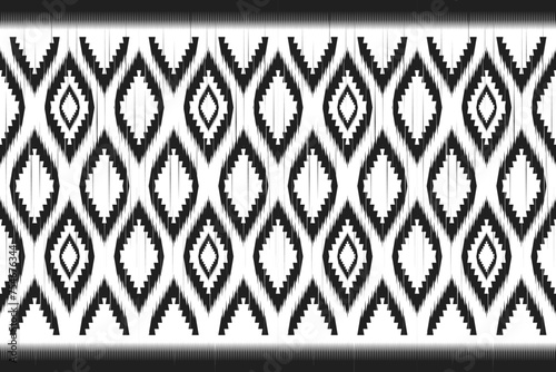 Ethnic fabric.beautiful pattern. folk embroidery,bohemian style,aztec geometric art ornament print.ethnic abstract Inkatha art.Seamless fabric.design for fabric, carpet, wallpaper, clothing 