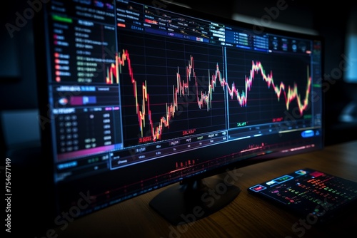 Intricate details of a forex trading strategy on a monitor