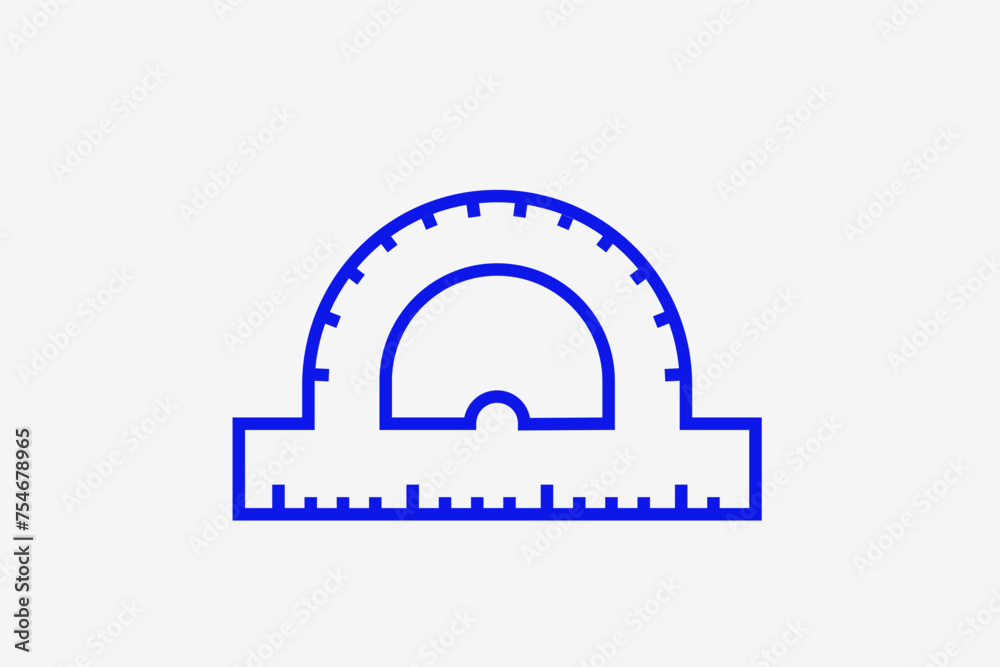 ruler illustration in line style design. Vector illustration. ruler illustration in line style design. Vector illustration.