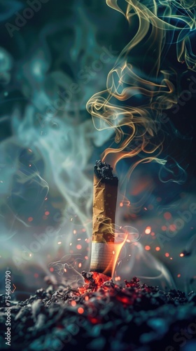 World no tobacco day concept illustration photo