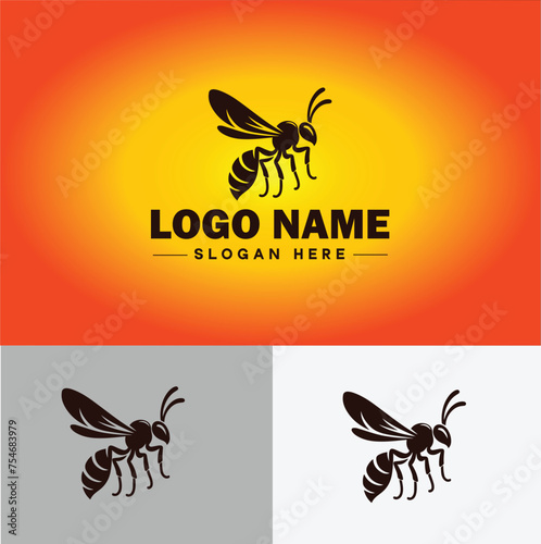wasp logo vector art icon graphics for company brand business icon wasp Logo template