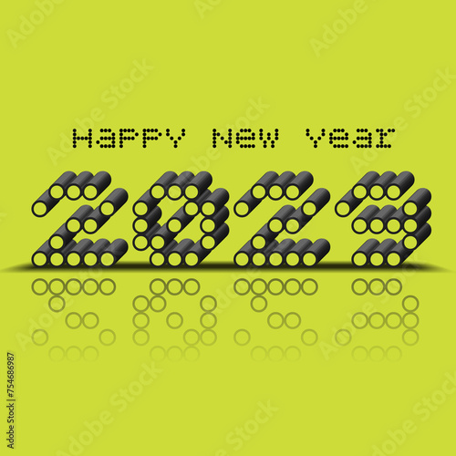 Happy New Year 2029 background illustration card 