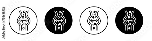 Blood clot pressure icon mark in filled style
