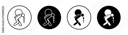 Heavy burden icon mark in filled style