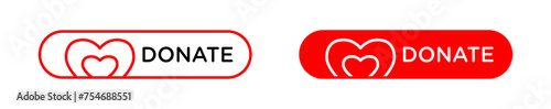 Donate button icon mark in filled style