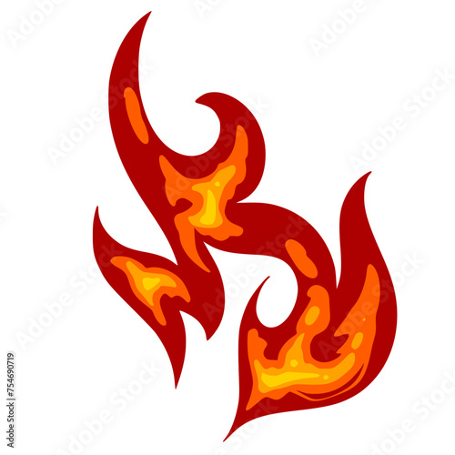 fire and flames element. Red Fire Vector