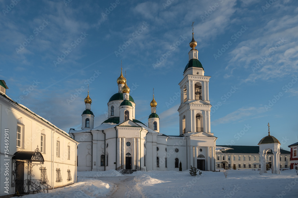 Temple of the Fedorov Icon of the Mother of God in the ancient Russian city of Uglich. The Bogoyavlensky Convent.	