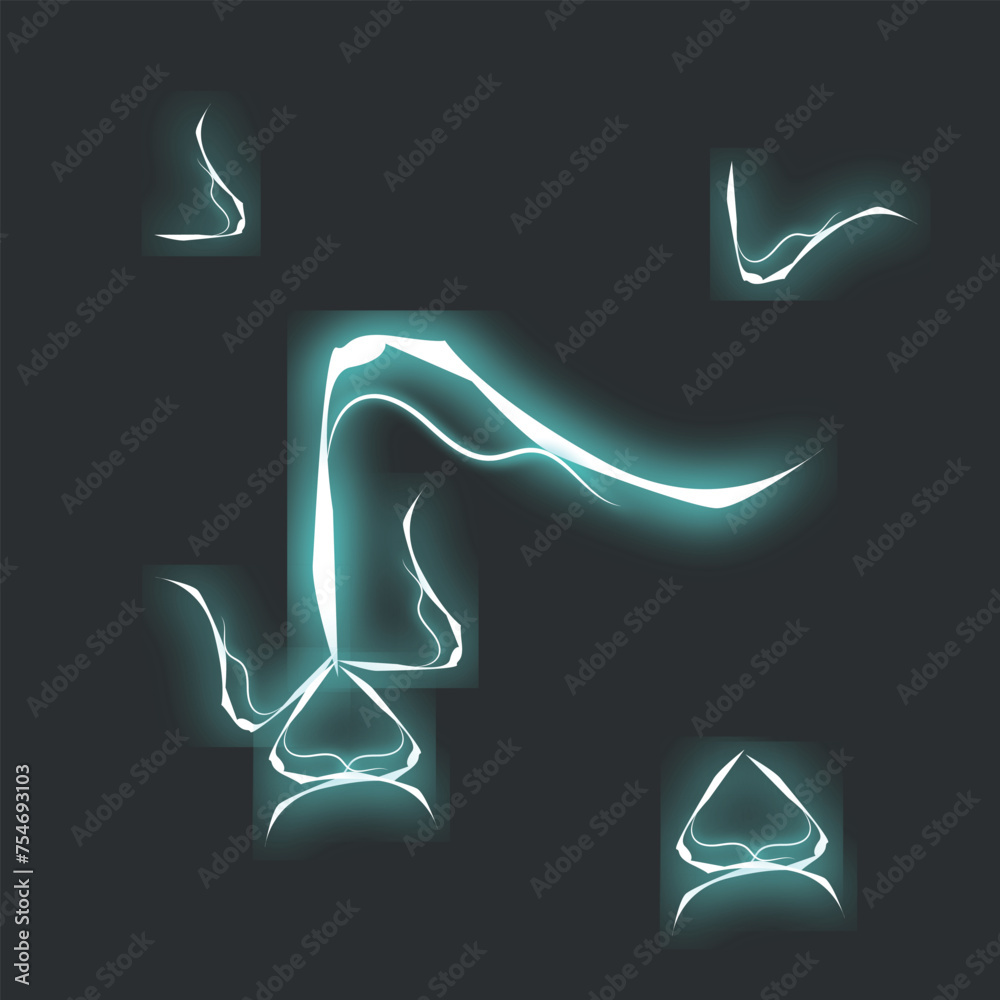 lightning set element vector illustration lightning set element vector illustration