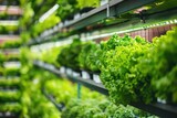 A vertical farm growing crops in a controlled soil-less environment