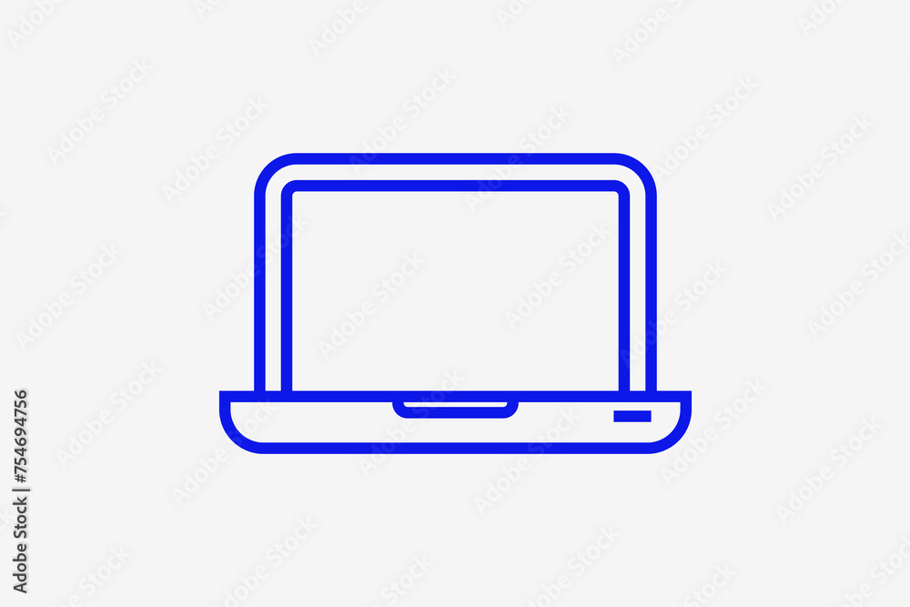 laptop illustration in line style design. Vector illustration. laptop illustration in line style design. Vector illustration.