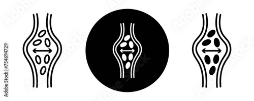 Blood clot pressure icon line art vector