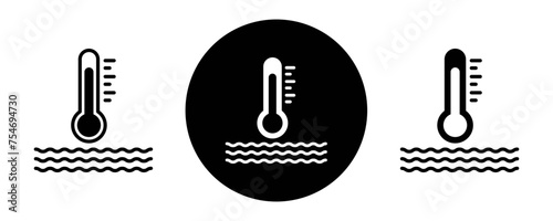 Liquid temperature icon line art vector