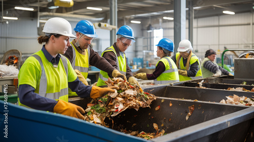 Food waste recycling in factory, Sustainable waste management