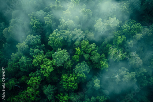 Drone aerial of forest 