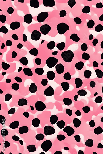 Pink leopard print, cat spots