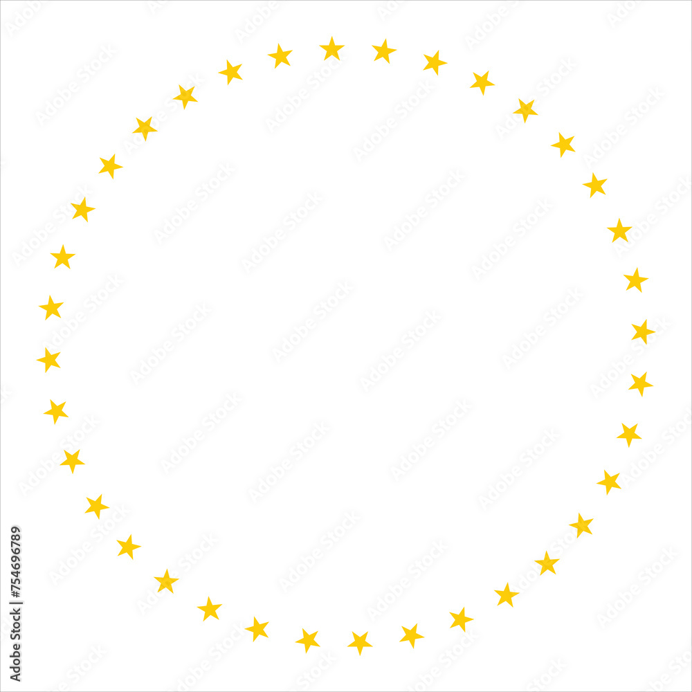 Round stars frame on white background. stars frame on white background . Round stars frame on white background. stars frame on white background .
