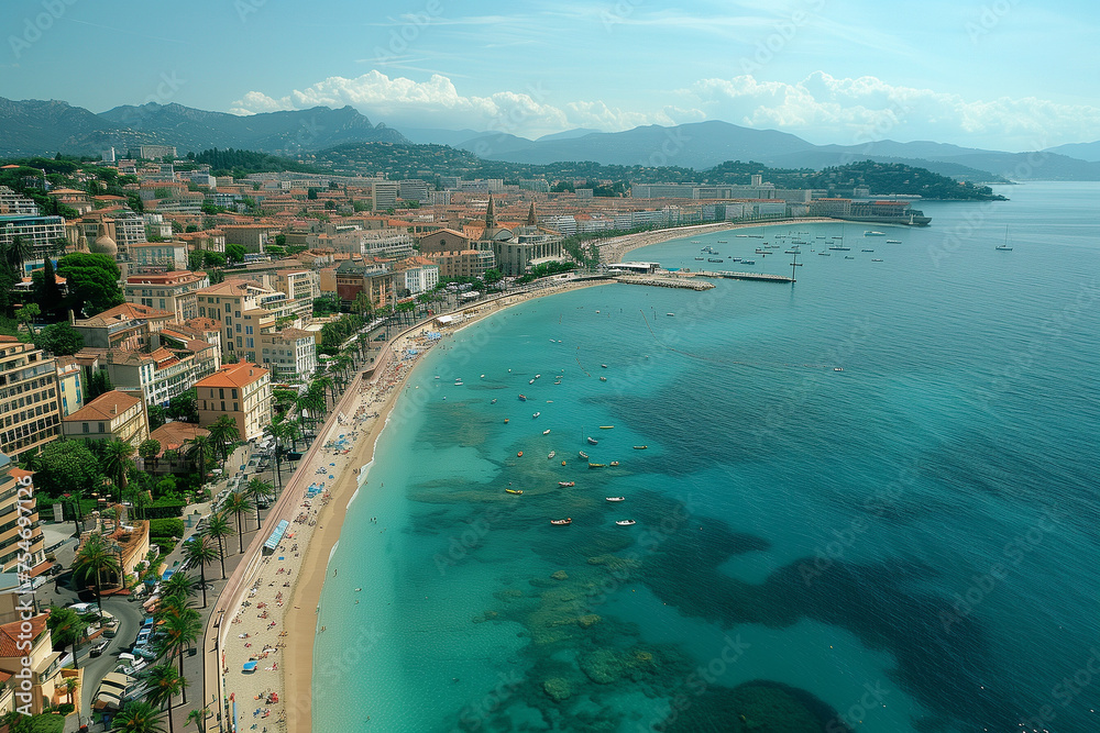 Aerial of Cannes France Aerial of Cannes France